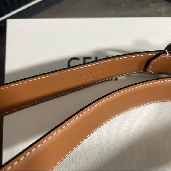 Women's Tan Belt with Gold Buckle - Picture 4 of 6